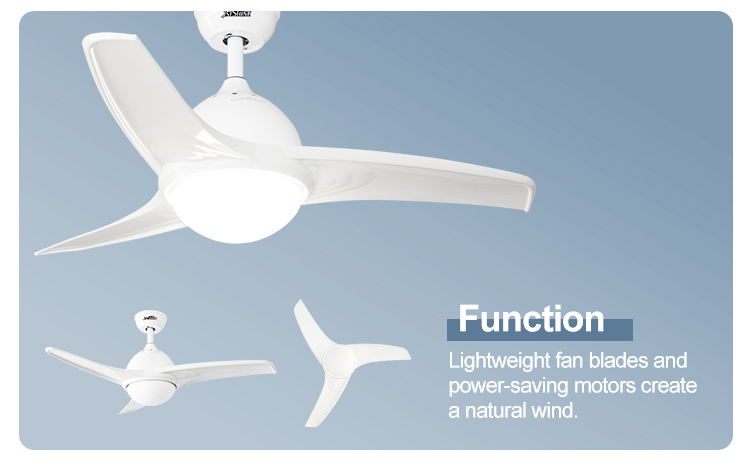 1stshine Ceiling Fan with Remote Control Energy Saving 3 ABS Blades Natural Wind Type