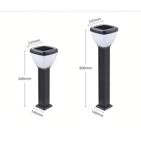 2700K Solar Lawn Lights Outdoor Landscape Exterior Decoration Solar Light Garden Lamp for Walkway Lawn Backyard 60CM 80CM