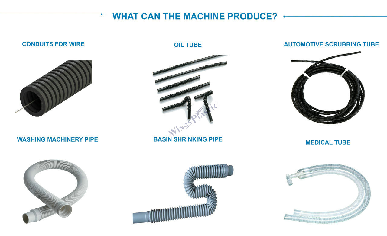 Plastic shisha flexible corrugated pipe machine single wall corrugated hookah hose production line