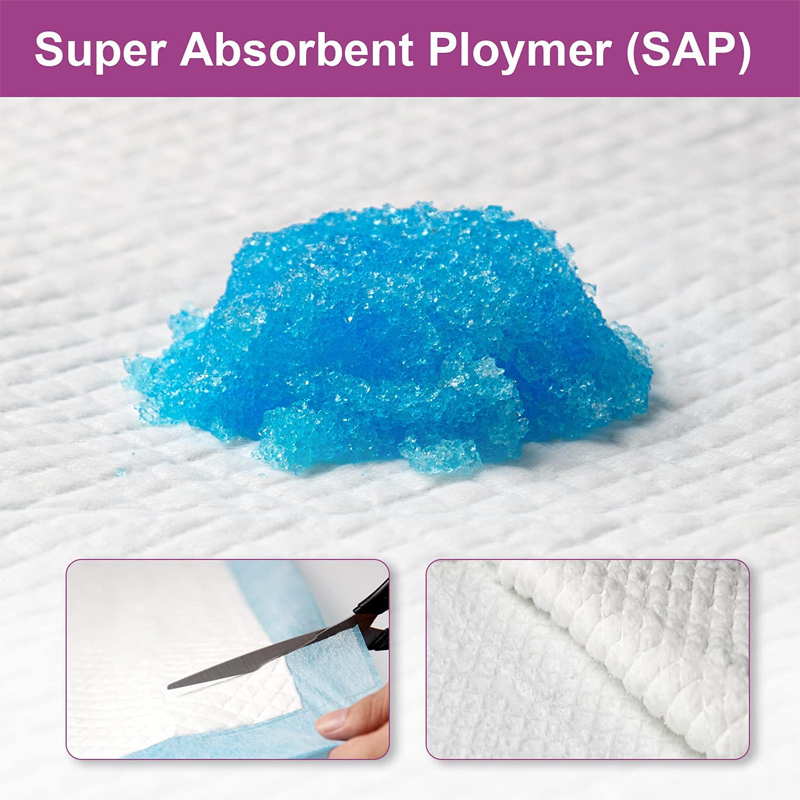 PE Film Breathable Fabric Hospital Absorbent Underpads Disposable Adult Bed Pads 60 x 90