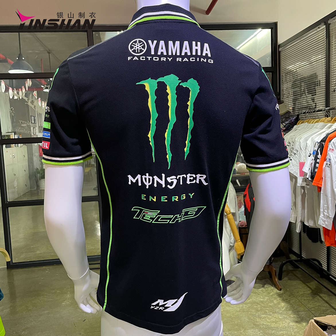 Custom Logo Men's Motor Cross Pit Shirt for MotoGP Moto Teamwear Racing Fanswear