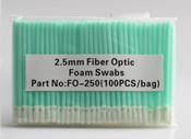 China Ø 2.5mm Foam Tipped Fiber Cleaning Swabs , Custom Fiber Optic Cleaning Products wholesale