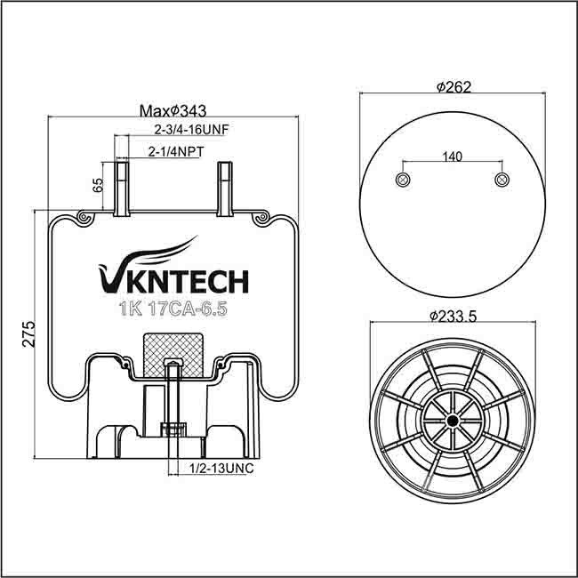 S22046 Natural Rubber Semi Trailer Air Bags W01-358-875 Prototype 10 10-15 S 711