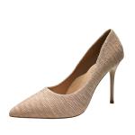 6888-7 Korean Fashion Pointed Shallow Mouth High Heels Thin Sexy Wrinkled Women