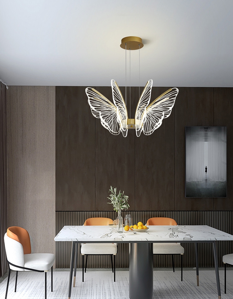 Modern Minimalist Acrylic Butterfly Dining Chandelier Designer Modern Butterfly Pendant Lamp(WH-AP-572)