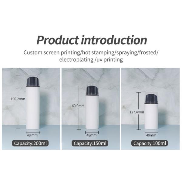 30ml 50ml 100ml 200ml Plastic Airless Pump Bottle White Cosmetic Lotion Packaging Bottle