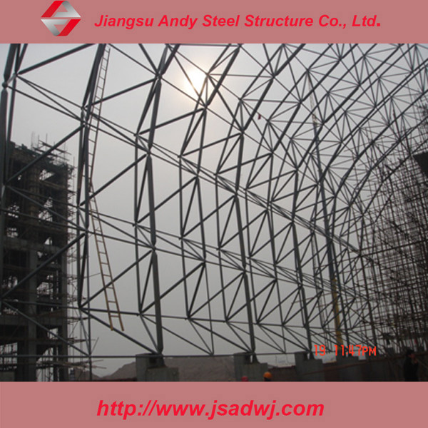 Large Span 100m Hot Dip Galvanized Steel Structure Space Frame Q235