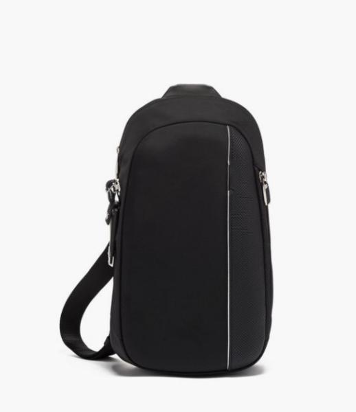 Black Stylish Waist Bag Pouch Shoulder Crossbody Chest Bag For Travel Gym