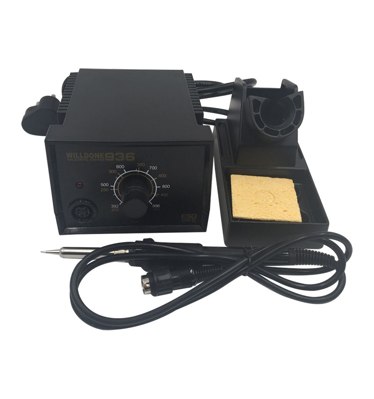 Lead Free Analog Welder Soldering Station 60W Power Black Color High Performance