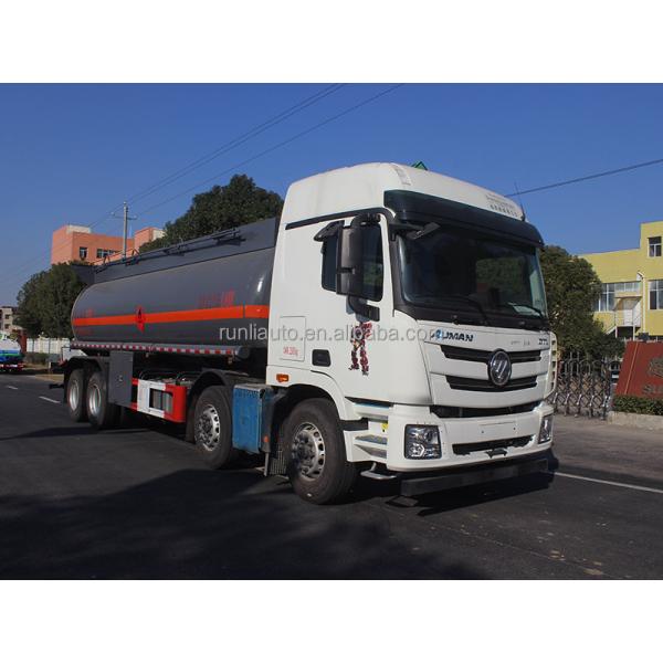 FOTON AUMAN 8x4 24.68cbm Chemical Tank Truck For Flammable Fluid Methanol Ethanol