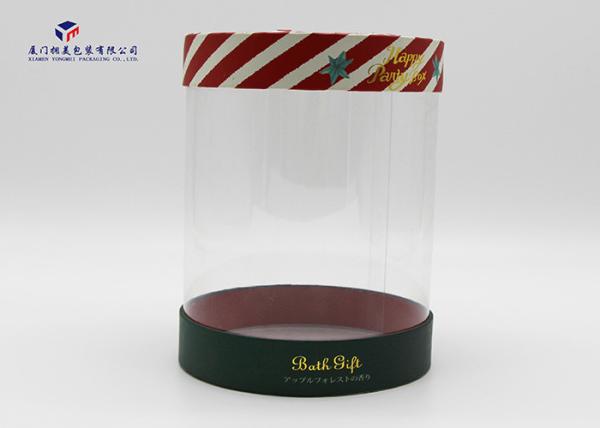 Reusable Clear Plastic Cylinder Packaging Tube Customized Design Hard Paper