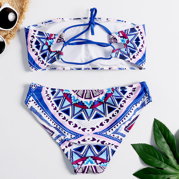 Tiered Layer Tie a Knot Front Top With Low waist Bikini swimsuit high cut