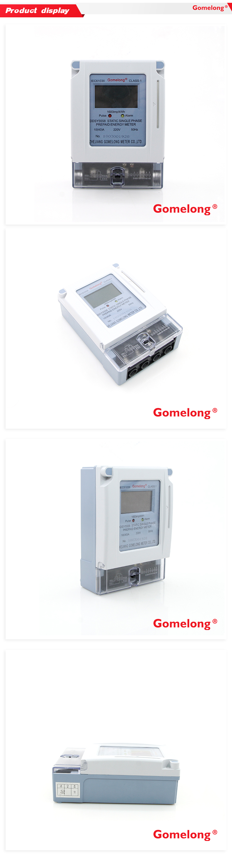 Good Quality Single-Phase Smart Prepaid IC Card Ethernet Power Electricity Meters