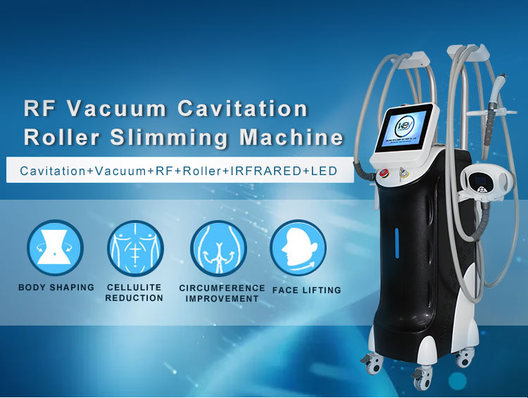 Skin Tightening Vacuum Roller Slimming Machine , RF Laser Body Contouring Machine