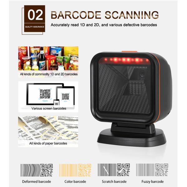 Professional Manufacturer OEM 1d 2d Omnidirectional Platform Usb Barcode Reader Scanner POS