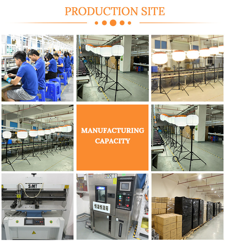 1200W LED Balloon Light Tower 192000lm Portable Light Tower Generator Lamp For Industrial Lighting