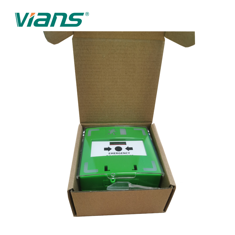 Triple Poles Indicators Emergency Break Glass Door Release Switch Green