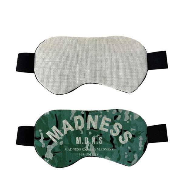 Custom Blank Sublimation Eye Mask Photo Printing Sleeping Eyeshades Linen Sublimation Sleep Mask
