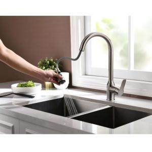 China Wanhai Cartridge 60cm Hose Brass Pull Down Kitchen Faucet wholesale