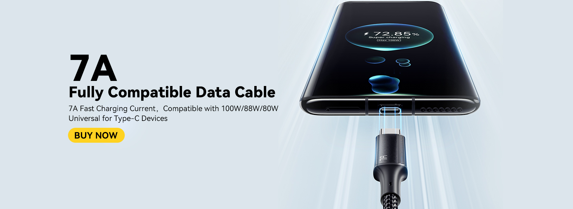 Aluminum Alloy Data Charging Cable USB C To USB A 100W 7A ESSAGER ES-X45 Series