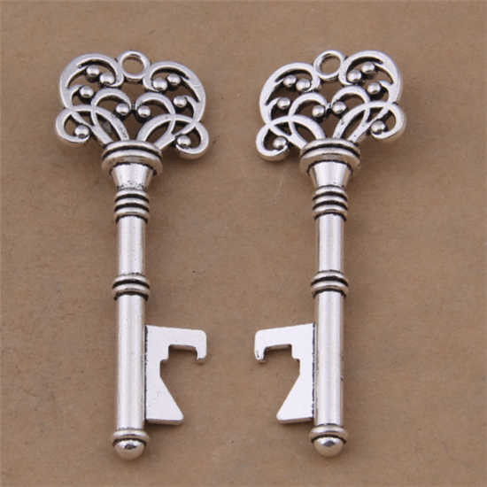 Die casting antique bronze head key shape beer bottle opener, innovative wedding favor, promotion gift