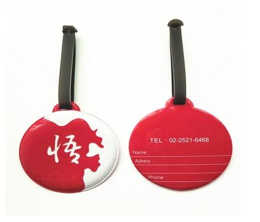 Azo Free Red Yellow White Color Pvc Luggage Tag For Kids / Souvenir