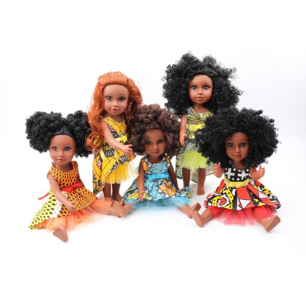 12 Inch Black Doll Realistic African Doll Clothes Gift Black Baby Dolls For Kids american girl doll clothes