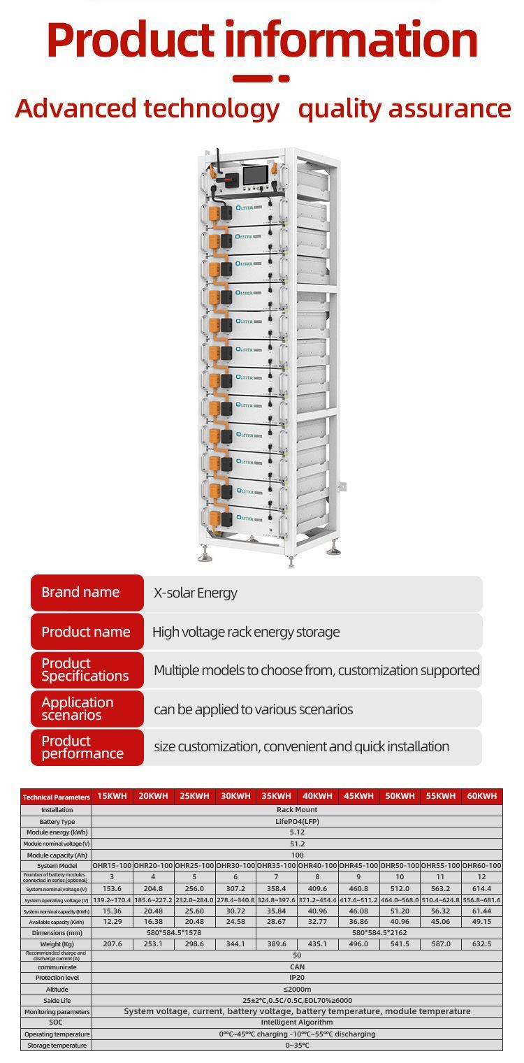 Lithium Solar System Battery Power Supply for 30kwh/100kwh High Pressure Rack Type Energy Storage Management System (EMS)