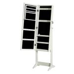KD Package NC Painting Lockable Cheval Mirror Jewelry Armoire