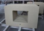 High Density Quartz Bathroom Sink Tops Pure Pearl White Crystal Color