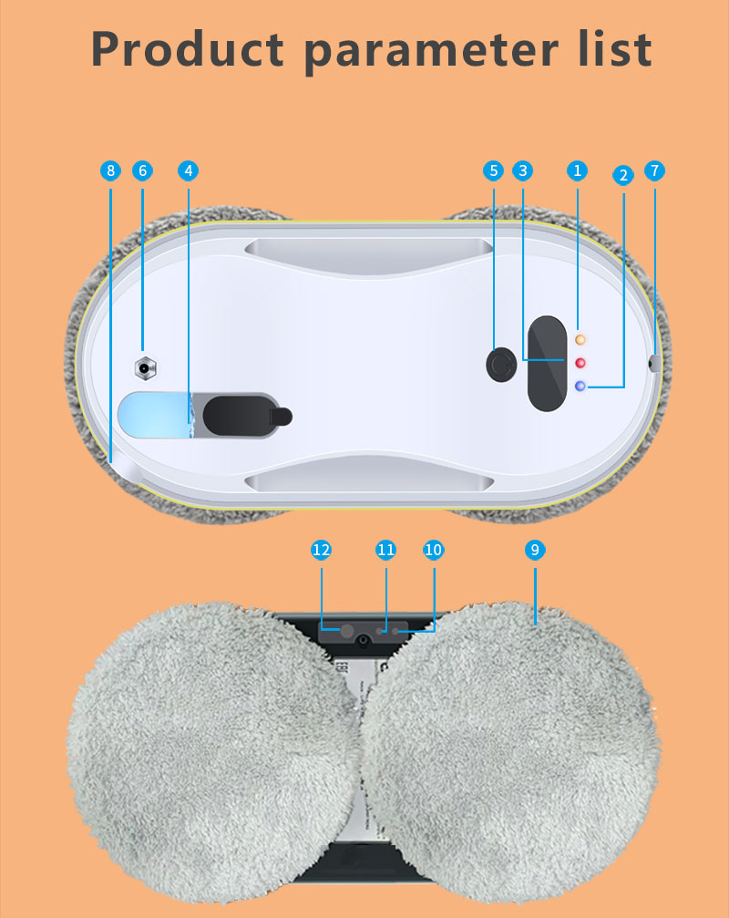 Private Mold Yes Direct Supply OEM/ODM Spray Water Vacuum Cleaner Window Cleaning Robot
