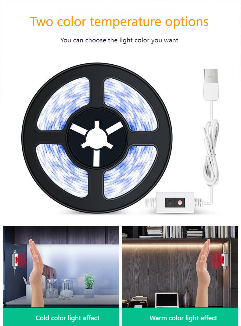 Low Voltage Hand Sweep Sensor LED Strip For Cabinet And Kitchen