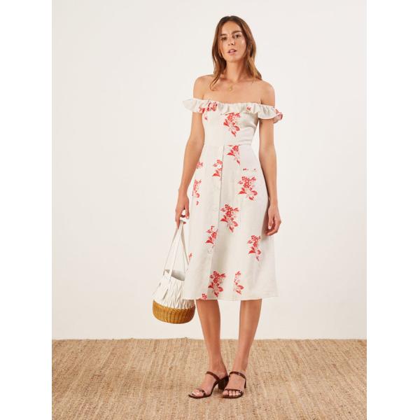 New Design Floral Printing Ladies Fashion Linen Boho Ruffle Dress Women