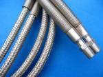 Silver PTFE Tube , PTFE Pipe Wrapped Stainless Steel Wire