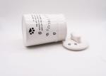 Ceramic Personalized Dog Treat Jar , Pet Food Canister With Decal Silicone