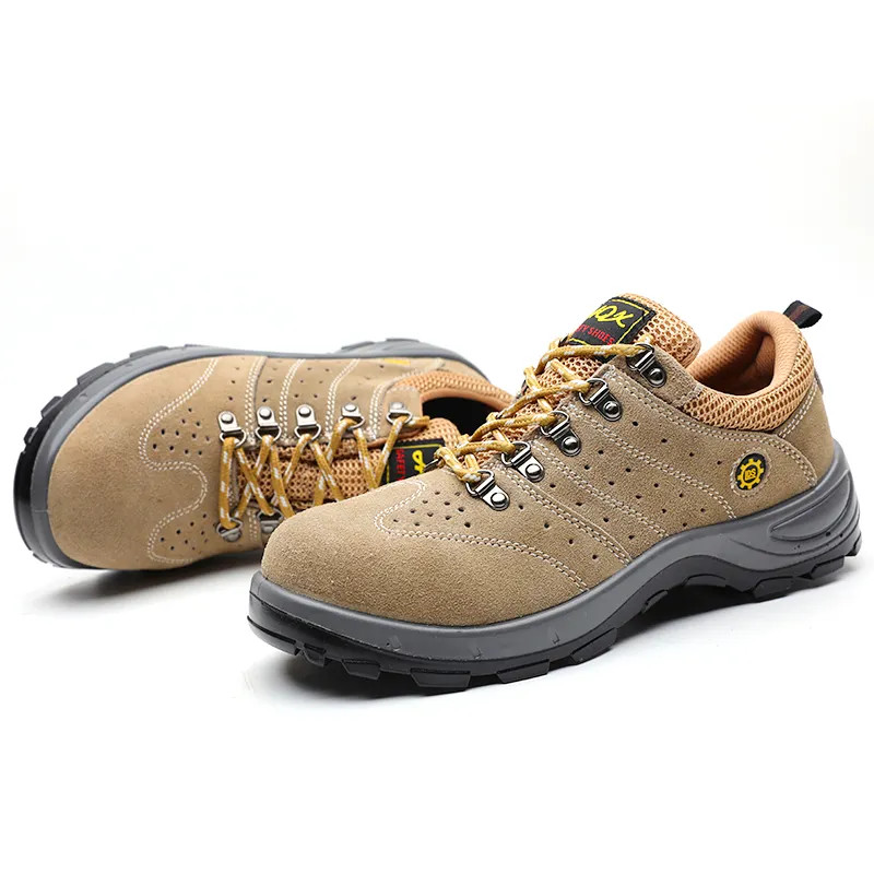PU Suede Leather Working Shoes Unisex Metal Toe Safety Shoes For Autumn