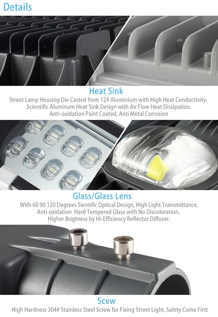 Shoe Box Type 200w LED Street Light , Smart Outside Street Lamps Die Cast Aluminum Shell