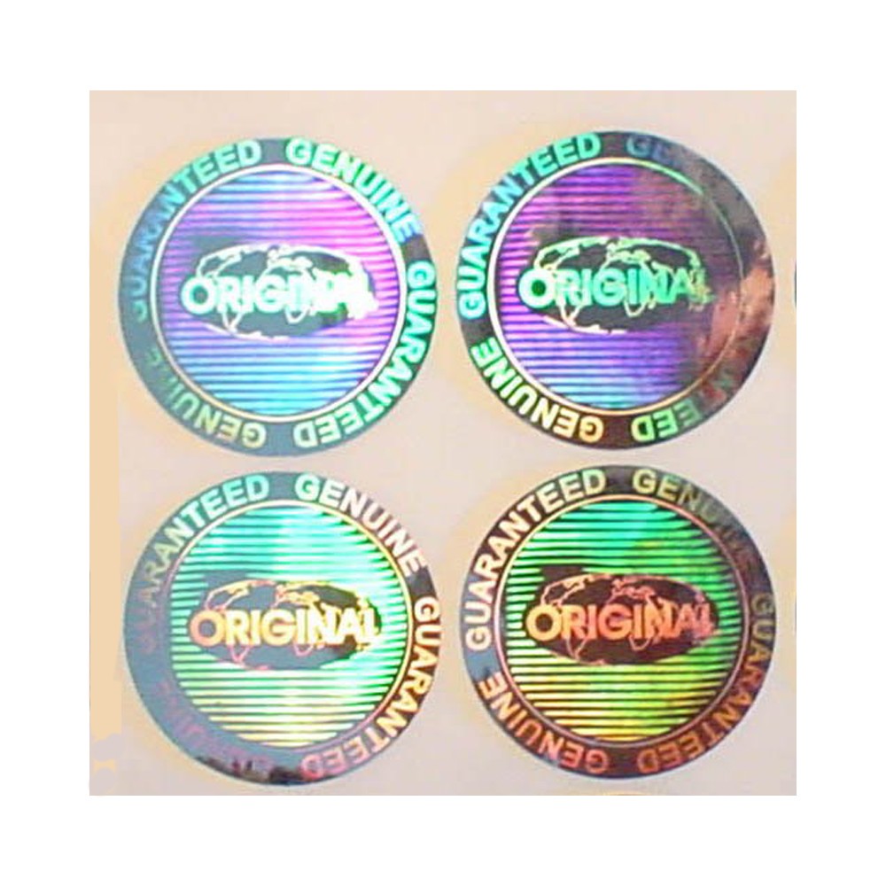 ISO9001 2008 CMYK Color Silver Hologram Sticker , Custom Security Hologram Stickers