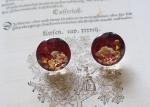 Starry Scar BabysBreath Round Crystal Wine Red 925 Silver Saudi Arabia Druzy