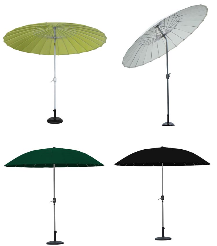 Custom Logo Outdoor Cafe Garden Beach Patio Sun Umbrella with 3 Tiers and LED Lights