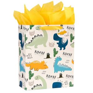 China Supply Kids Baby Cartoon Printed Gift Packaging Paper Shopping Bag with Folding Style wholesale