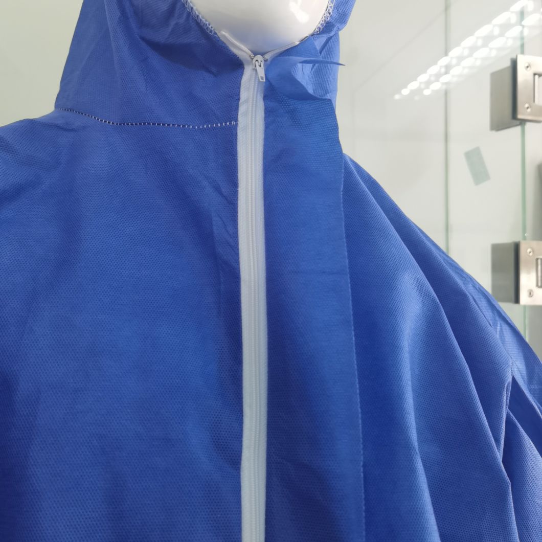 Wholesale Liaghtweight Anti-Virus SMS Nonwoven Coverall with Heat Taped Seam