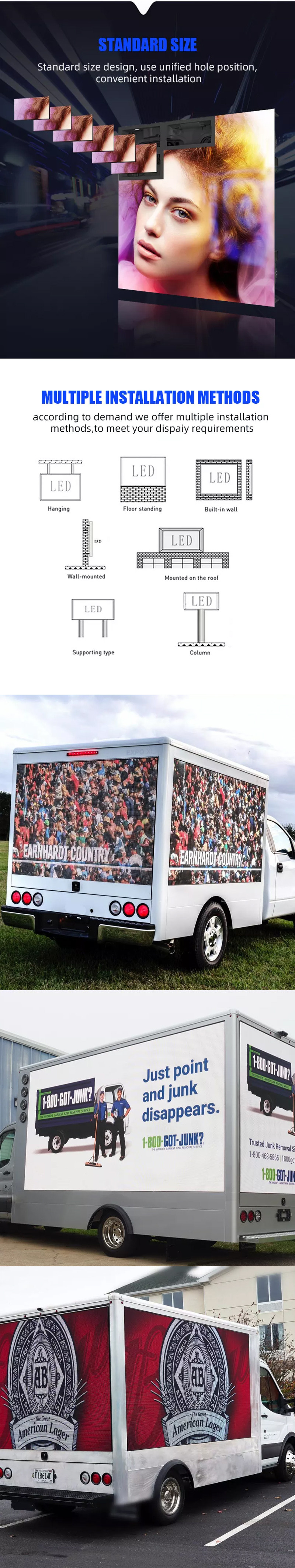 Advertising Video Wall Panels , Outdoor Led Display Screen P6 P8 P10