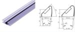Transparent Glass Doors Design Waterproof Glass Shower Door Seal Strip for 6