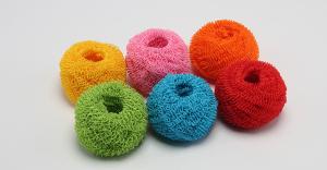 China Environmental Friendly Polyester Fiber Scourer Durable For Kitchen Cleaning wholesale