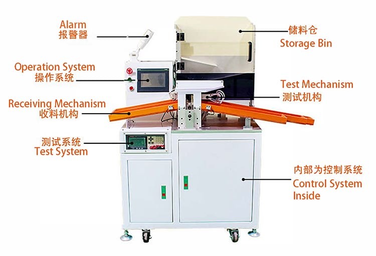 PLC Battery Cell Sorting Machine 5 Channel Cylindrical Cell IR Voltage Tester