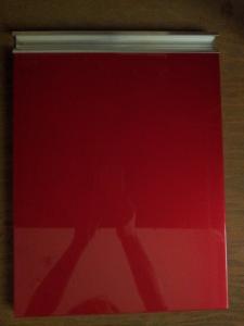China Alum handle kitchen cabinet door,Red color cabinet door,MDF kitchen cabinet door wholesale