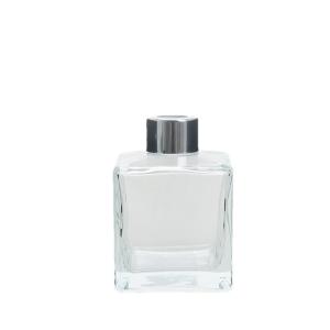 China Customized Glass Car Perfume Bottle 200ML Square Reed Diffuser Bottles wholesale