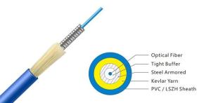 China Indoor / Outdoor Anti Rat Bite Armored Fiber Optical Cable wholesale