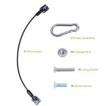 Stainless Steel Wire Rope Trash Can Lid Lock Metal Universal Lid Lock For
